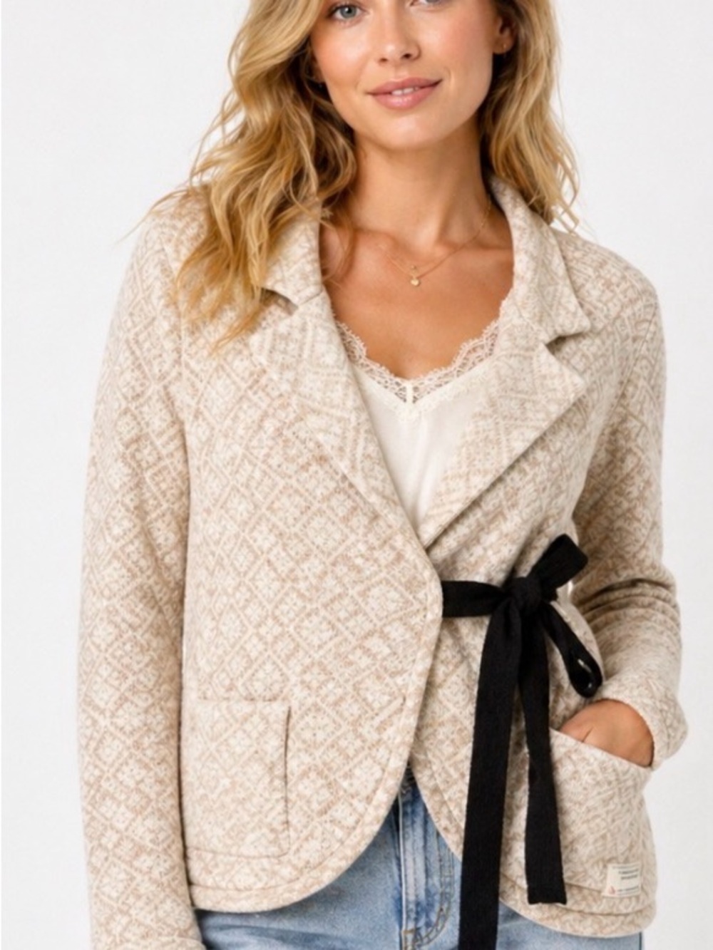 Odd Molly cardigan sweater jacket wrap tie boho knit Swedish designer Size 1=Sm